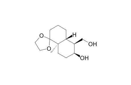 Spiro[1,3-dioxolane-2,1'(2'H)-naphthalene]-5'-methanol, octahydro-6'-hydroxy-8'a-methyl-, [4'aR-(4'a.alpha.,5'.alpha.,6'.alpha.,8'a.beta.)]-