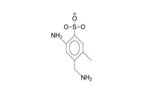 6-Amino-4-aminomethyl-3-methyl-benzenesulfonate anion
