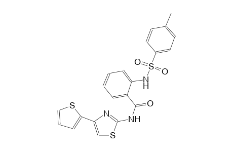benzamide, 2-[[(4-methylphenyl)sulfonyl]amino]-N-[4-(2-thienyl)-2-thiazolyl]-
