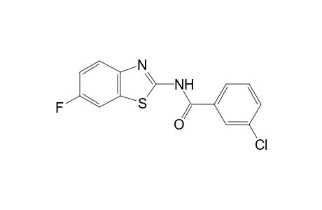 3-Chloro-N-(6-fluoro-1,3-benzothiazol-2-yl)benzamide
