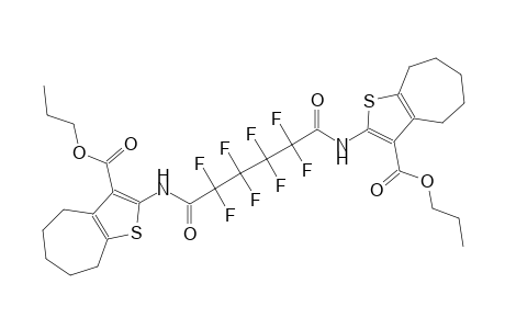 propyl 2-[(2,2,3,3,4,4,5,5-octafluoro-6-oxo-6-{[3-(propoxycarbonyl)-5,6,7,8-tetrahydro-4H-cyclohepta[b]thien-2-yl]amino}hexanoyl)amino]-5,6,7,8-tetrahydro-4H-cyclohepta[b]thiophene-3-carboxylate