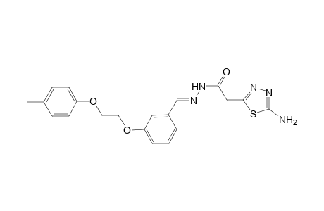 2-(5-amino-1,3,4-thiadiazol-2-yl)-N-[(E)-[3-[2-(4-methylphenoxy)ethoxy]benzylidene]amino]acetamide