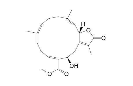 Cyclotetradeca[b]furan-6-carboxylic acid, 2,4,5,8,9,12,13,15a-octahydro-5-hydroxy-3,10,14-trimethyl-2-oxo-, methyl ester, [5R-(3Z,5R*,6Z,10E,14E,15aS*)]-