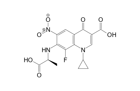 (S)-7-(1-Carboxyethylamino)-1-cyclopropyl-8-fluoro-6-nitro-4-oxo-1,4-dihydroquinoline-3-carboxylic acid