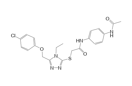 N-[4-(acetylamino)phenyl]-2-({5-[(4-chlorophenoxy)methyl]-4-ethyl-4H-1,2,4-triazol-3-yl}sulfanyl)acetamide