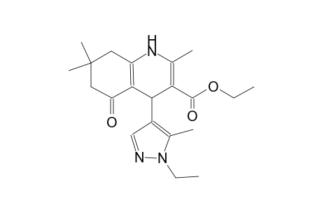 ethyl 4-(1-ethyl-5-methyl-1H-pyrazol-4-yl)-2,7,7-trimethyl-5-oxo-1,4,5,6,7,8-hexahydro-3-quinolinecarboxylate