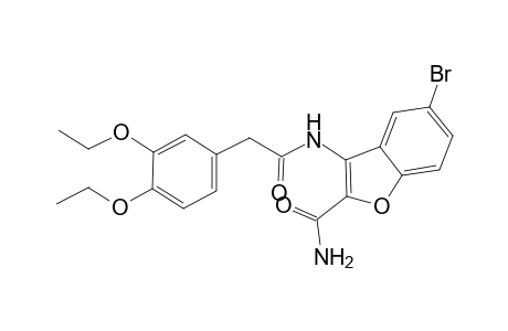 5-Bromanyl-3-[2-(3,4-diethoxyphenyl)ethanoylamino]-1-benzofuran-2-carboxamide