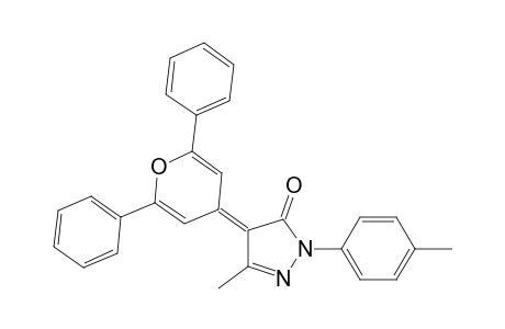 2,6-Diphenyl-4-(1-p-tolyl-3-methyl-5-pyrazolon-4-ylidene)-pyranylidene