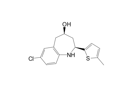 7-Chloro-cis-2-(5-methylthiophen-2-yl)-2,3,4,5-tetrahydro-1H-1-benzazepin-4-ol