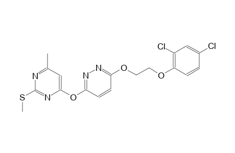 3-[2-(2,4-dichlorophenoxy)ethoxy]-6-{[6-methyl-2-(methylsulfanyl)-4-pyrimidinyl]oxy}pyridazine