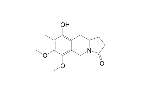 9-Hydroxy-6,7-dimethoxy-8-methyl-1,2,3,5,10,10a-hexahydrobenz[f]indolizine-3-one