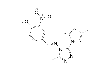 3-(3,5-dimethyl-1H-pyrazol-1-yl)-N-[(E)-(4-methoxy-3-nitrophenyl)methylidene]-5-methyl-4H-1,2,4-triazol-4-amine