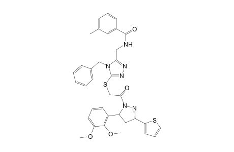 benzamide, N-[[5-[[2-[5-(2,3-dimethoxyphenyl)-4,5-dihydro-3-(2-thienyl)-1H-pyrazol-1-yl]-2-oxoethyl]thio]-4-(phenylmethyl)-4H-1,2,4-triazol-3-yl]methyl]-3-methyl-