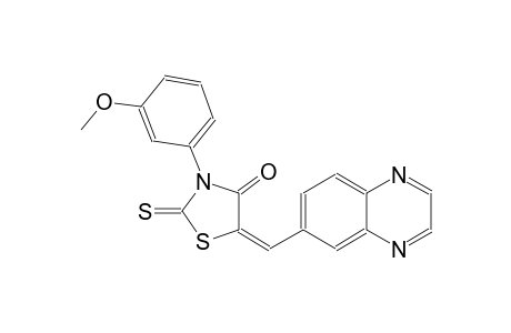 4-thiazolidinone, 3-(3-methoxyphenyl)-5-(6-quinoxalinylmethylene)-2-thioxo-, (5E)-