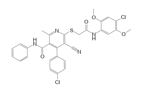 3-pyridinecarboxamide, 6-[[2-[(4-chloro-2,5-dimethoxyphenyl)amino]-2-oxoethyl]thio]-4-(4-chlorophenyl)-5-cyano-2-methyl-N-phenyl-