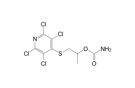 Carbamic acid methyl-2-(2,3,5,6-tetrachloro-4-pyridyl-thio)ethyl ester