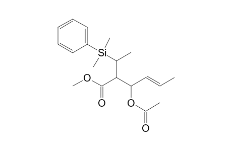(4E)-(2RS,3SR)-methyl 3-acetoxy-2-[(1SR)-1-dimethyl(phenyl)silylethyl]hex-4-enoate