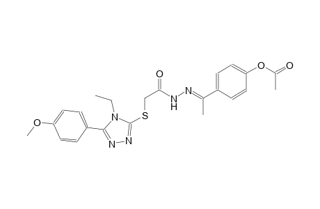 acetic acid, [[4-ethyl-5-(4-methoxyphenyl)-4H-1,2,4-triazol-3-yl]thio]-, 2-[(E)-1-[4-(acetyloxy)phenyl]ethylidene]hydrazide