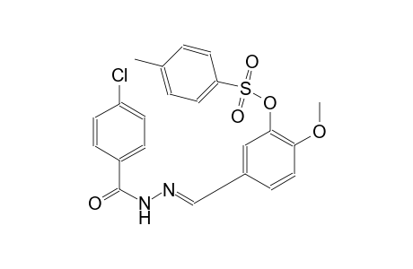 5-{(E)-[(4-chlorobenzoyl)hydrazono]methyl}-2-methoxyphenyl 4-methylbenzenesulfonate