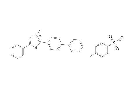 2-(4-biphenylyl)-3-methyl-5-phenylthiazolium p-toluenesulfonate