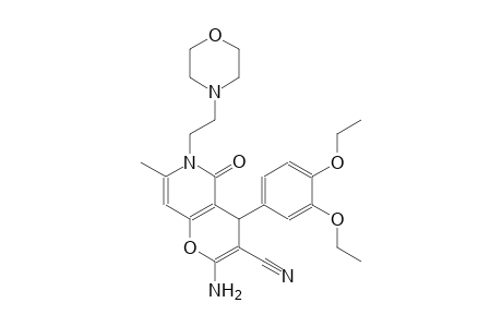 2-amino-4-(3,4-diethoxyphenyl)-7-methyl-6-[2-(4-morpholinyl)ethyl]-5-oxo-5,6-dihydro-4H-pyrano[3,2-c]pyridine-3-carbonitrile