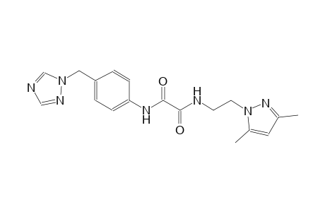 ethanediamide, N~1~-[2-(3,5-dimethyl-1H-pyrazol-1-yl)ethyl]-N~2~-[4-(1H-1,2,4-triazol-1-ylmethyl)phenyl]-