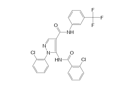 1-(2-Chlorophenyl)-5-[(2-chlorophenyl)carbonylamino]-N-[3-(trifluoromethyl)phenyl]pyrazole-4-carboxamide