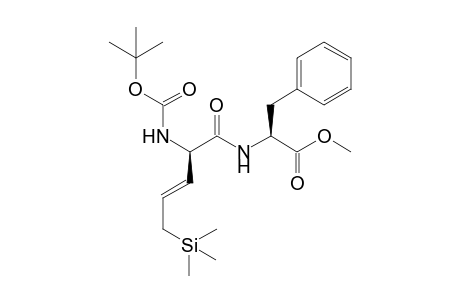 (2S,2'R)-2-(2'-tert-Butoxycarbonylamino-5-trimethylsilyl-E-pent-3-enoylamino)-3-phenylpropionic acid methyl ester