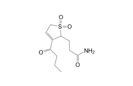 2-Thiophenepropanamide, 2,5-dihydro-3-(1-oxobutyl)-, 1,1-dioxide, (.+-.)-