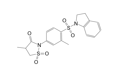 3-isothiazolidinone, 2-[4-[(2,3-dihydro-1H-indol-1-yl)sulfonyl]-3-methylphenyl]-4-methyl-, 1,1-dioxide