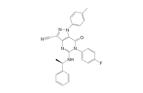 (R)-3-Cyano-6-(4-fluorophenyl)-5-(.alpha.-phenylethylamino)-1-p-tolyl-1H-pyrazolo[4,3-d]pyrimidin-7(6H)-one