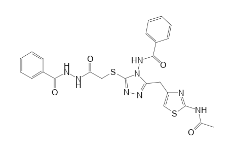 N-[3-{[2-(2-Benzoylhydrazino)-2-oxoethyl]sulfanyl}-5-({2-[(acetyl) amino]-1,3-thiazol-4-yl}methyl)-4H-1,2,4-triazol-4-yl]benzamide