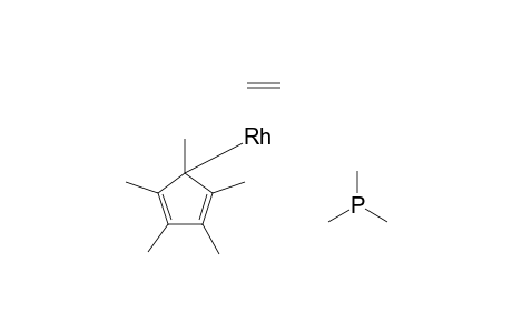 Rhodium, (.eta.2-ethene)[(1,2,3,4,5-.eta.)-1,2,3,4,5-pentamethyl-2,4-cyclopentadien-1-yl](trimethylphosphine)-