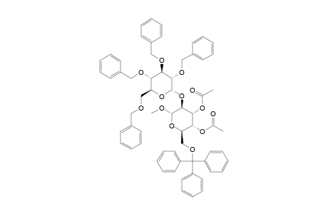 METHYL-3,4-DI-O-ACETYL-2-O-(2,3,4,6-TETRA-O-BENZYL-ALPHA-D-GLUCOPYRANOSYL)-6-O-(TRIPHENYLMETHYL)-ALPHA-D-ALTROPYRANOSIDE