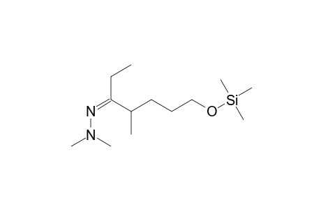 3-Heptanone, 4-methyl-7-[(trimethylsilyl)oxy]-, dimethylhydrazone, (.+-.)-