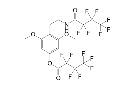 2,6-Dimethoxy-4-hydroxyphenethylamine 2HFB (N,O)