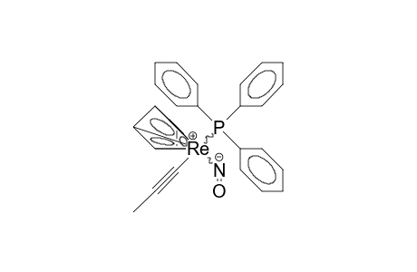 /.eta.-5/-Cyclopentadienyl-nitroso-triphenylphosphino 1-propynyl rhenium