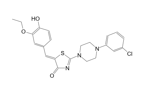 (5Z)-2-[4-(3-chlorophenyl)-1-piperazinyl]-5-(3-ethoxy-4-hydroxybenzylidene)-1,3-thiazol-4(5H)-one