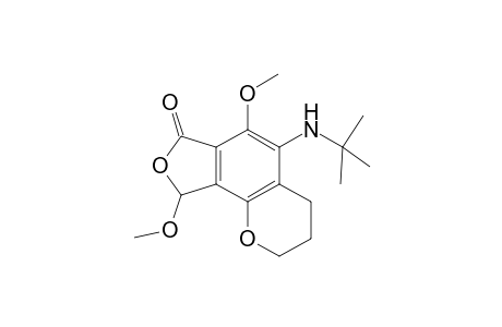 5-tert-Butylamino-3,4,7,9-tetrahydro-6,9-dimethoxy-2H-furan[3',4':5,6']benzo[1,2-b]pyran-6-one