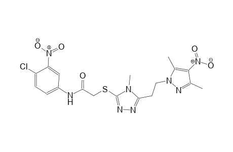 N-(4-chloro-3-nitrophenyl)-2-({5-[2-(3,5-dimethyl-4-nitro-1H-pyrazol-1-yl)ethyl]-4-methyl-4H-1,2,4-triazol-3-yl}sulfanyl)acetamide
