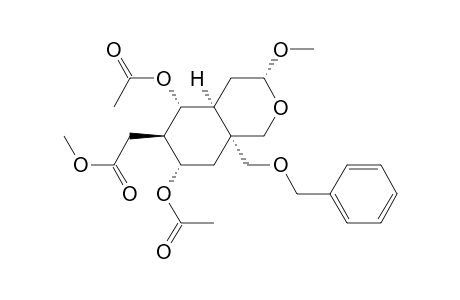 1H-2-Benzopyran-6-acetic acid, 5,7-bis(acetyloxy)octahydro-3-methoxy-8a-[(phenylmethoxy)methyl]-, methyl ester, (3.alpha.,4a.alpha.,5.alpha.,6.beta.,7.alpha.,8a.alpha.)-(.+-.)-