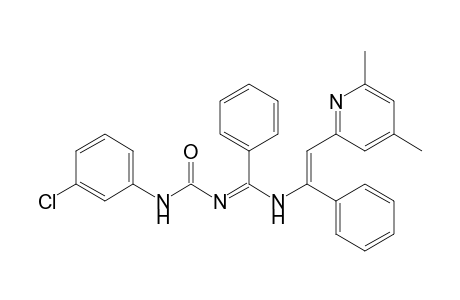 N1-[2-(4,6-dimethylpyridin-2-yl)-1-phenylethenyl]-N2-[(3-chlorophenyl)aminocarbonyl]benzamidine