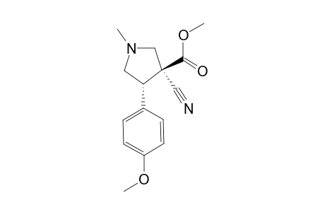 (+/-)-METHYL-(3R,4R)-3-CYANO-4-(4-METHOXYPHENYL)-1-METHYL-PYRROLIDINE-3-CARBOXYLATE