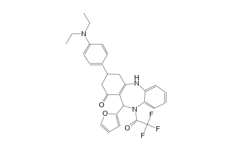 3-[4-(diethylamino)phenyl]-11-(2-furyl)-10-(trifluoroacetyl)-2,3,4,5,10,11-hexahydro-1H-dibenzo[b,e][1,4]diazepin-1-one