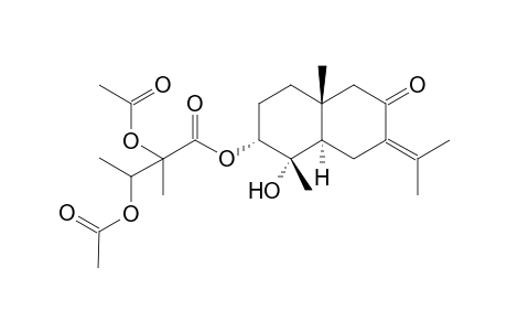 3-(2',3'-Diacetoxy-2'-methybutyryl)-cuauhtemone