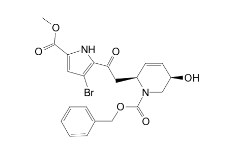 (2S,4R)-(+-)-1-(Benzyloxycarbonyl)-2-[2-(3-bromo-5-(methoxycarbonyl)-1H-pyrrol-2-yl]-2-oxoethyl]1,2,5,6-tetrahydro-5-hydroxypyridine