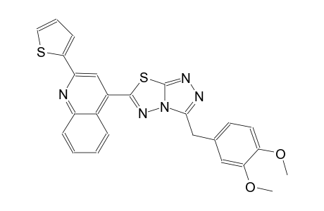 quinoline, 4-[3-[(3,4-dimethoxyphenyl)methyl][1,2,4]triazolo[3,4-b][1,3,4]thiadiazol-6-yl]-2-(2-thienyl)-