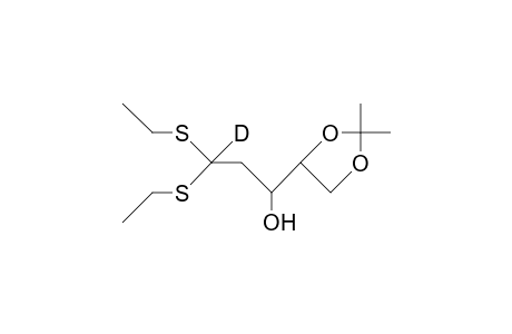 2-Deoxy-1-deuterio-4,5-O-isopropylidene-D-erythro-pentose diethyl-dithioacetal