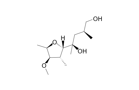 4(R)-(4(R)-Methoxy-3(R),5(R)-dimethyltetrahydrfuran-2(S)-yl)-2(S)-methylpentane-1,4-diol