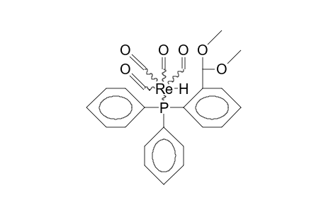 (Diphenyl-2-[dimethoxymethyl-phenyl]-phosphino) hydrido-rhenium tetracarbonyl